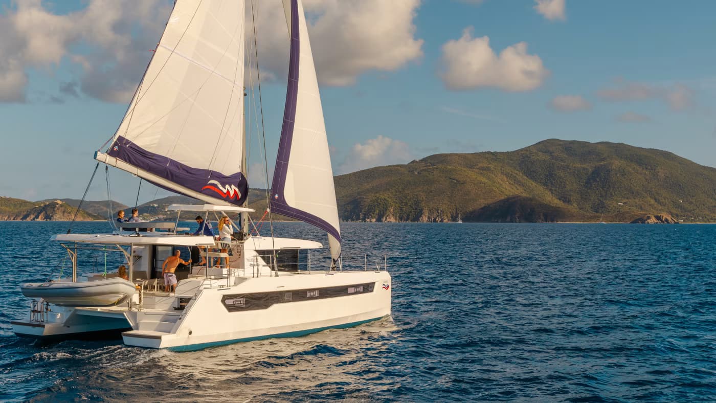 Moorings yacht at sea in the BVIs
